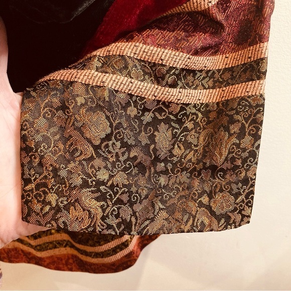 COLDWATER CREEK 2X Boho Black Velvet  Velour Art to Wear Lagenlook Jacket - Picture 4 of 9